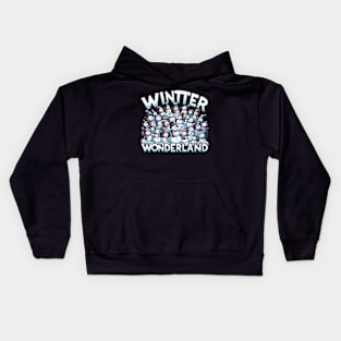 Dancing Snowmen Party Kids Hoodie